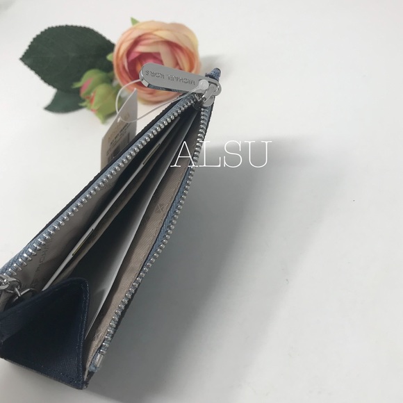 Michael Kors Coin Pouch Card Holder Small BlueNavy - Picture 5 of 6